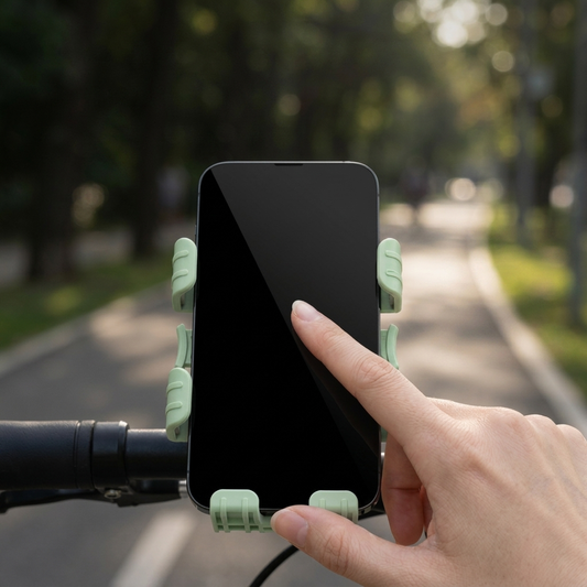 Bike Phone Mount – Shock-Absorbing with 360° Rotation