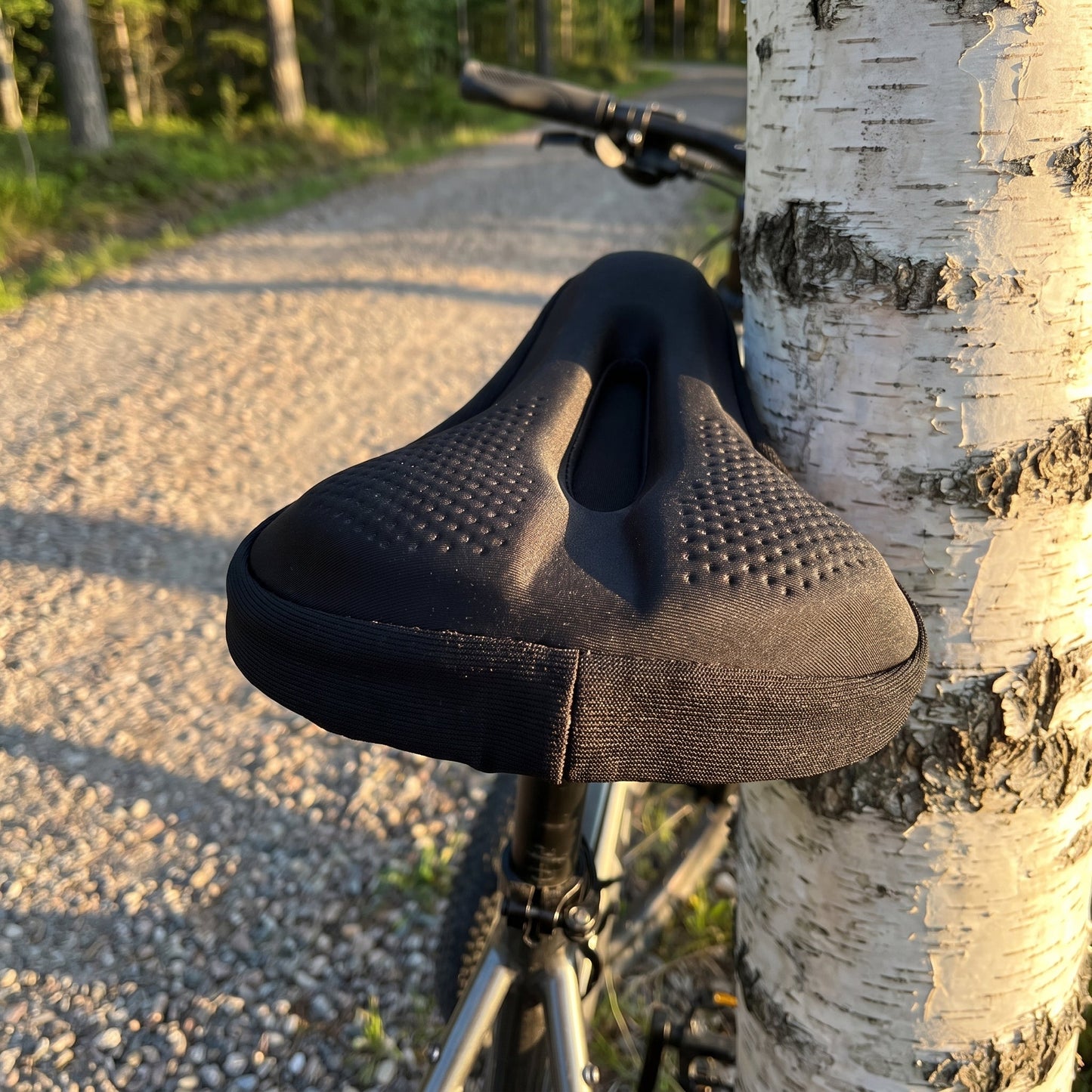 Ergonomic Saddle Cover with Silicone Gel and Memory Foam