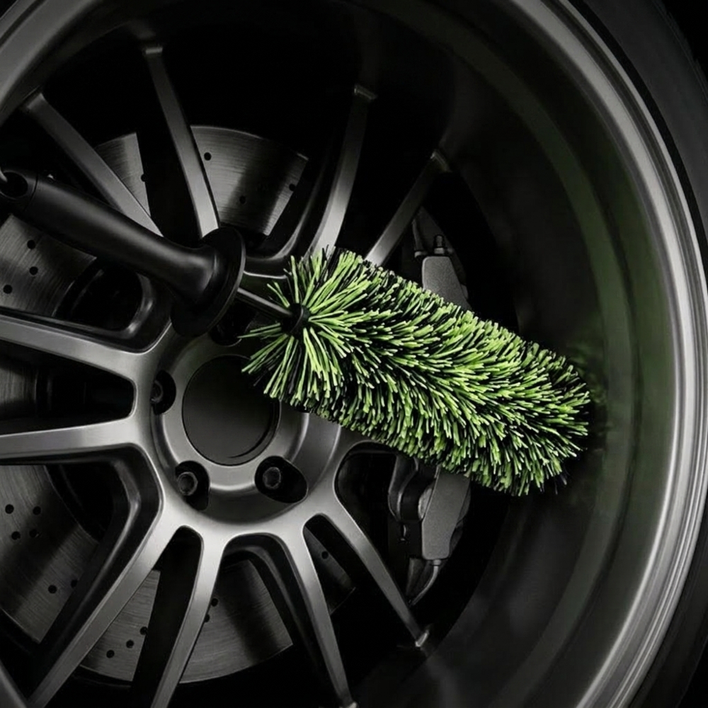 Wheel Brush for Deep Cleaning – Reaches Wheel Barrels and Brake Calipers