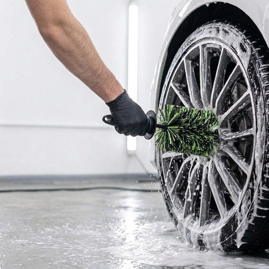 Wheel Brush for Deep Cleaning – Reaches Wheel Barrels and Brake Calipers