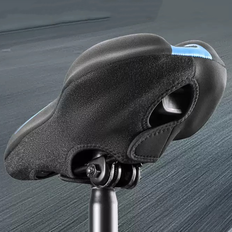 Ergonomic Saddle Cover with Silicone Gel and Memory Foam