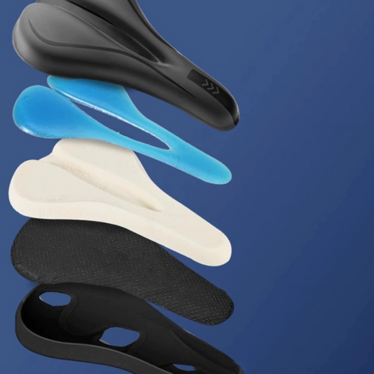 Ergonomic Saddle Cover with Silicone Gel and Memory Foam