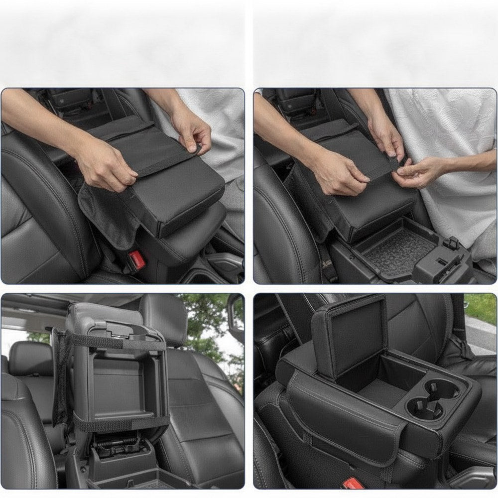 Centre Console Organiser with Cup Holders – 5-in-1 Armrest Cover