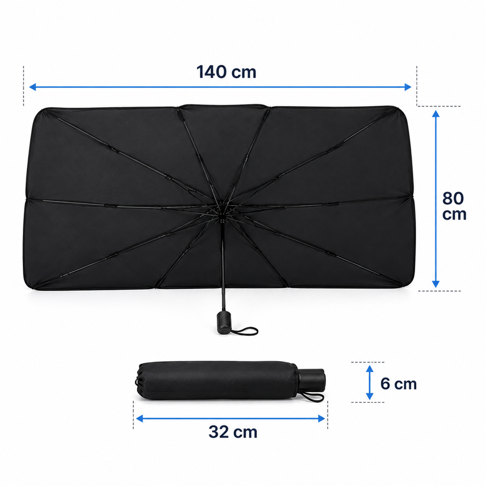 Umbrella Sunshade for Your Car – Folding Windscreen Shade